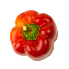 Fresh red bell peppers isolated on a white background