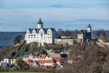 Looking For Ranis And Parts Of The Old Town Houses In Sunshine And Clouds, Thuringia, Germany, Europe