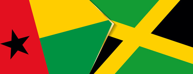 Guinea-Bissau and Jamaica flags, two vector flags.