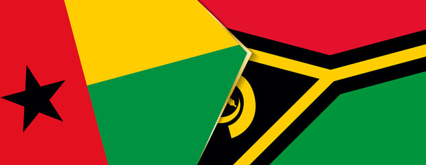 Guinea-Bissau and Vanuatu flags, two vector flags.