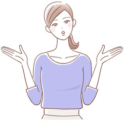 両手を広げる女性