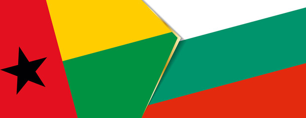 Guinea-Bissau and Bulgaria flags, two vector flags.