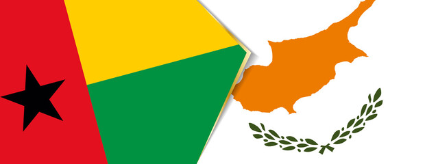 Guinea-Bissau and Cyprus flags, two vector flags.
