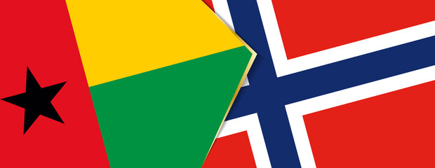 Guinea-Bissau and Norway flags, two vector flags.