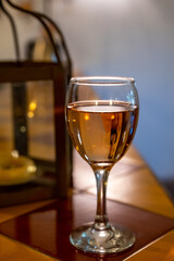 Tasting of local rose wine from Aix en Provence, Provence, France