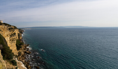 Fototapeta na wymiar the cliffs of Barbate on the Costa de la Luz in Andalusia in southern Spain
