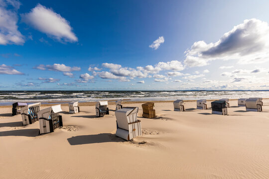 Strandk&radic;&part;rbe, Strand, Seebad Ahlbeck, Insel Usedom