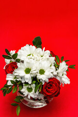 Bouquet of fresh flowers for Valentine's day or Wedding