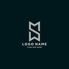 Letter SMW logo design template