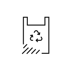 Recyclable package icon. Eco friendly vector illustration.