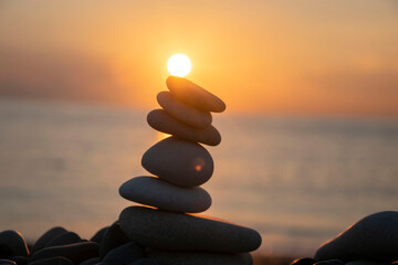 Sunset Rocks Beach Photography Sunrise Orange Sky Colorful Sun