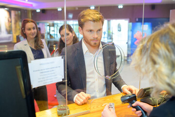 people queuing for the ticket