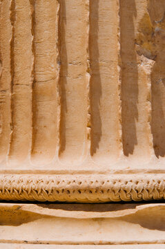 Greece, Athens, Acropolis, Doric column of Propylaea