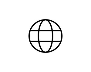 Globe Icon in trendy flat style isolated on grey background. World symbol for your web site design, logo, app, UI. Vector illustration, EPS10.