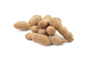 Tamarind fruit isolated on white background