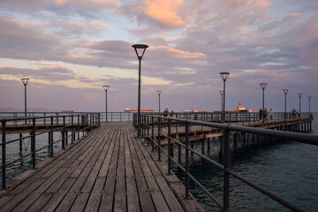 Fototapeta premium Colorful Sky Beach Pink Colours