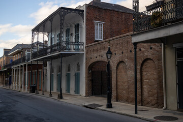 Fototapeta na wymiar French Quarter street in New Orleans