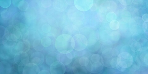 Banner azzurro con bokeh