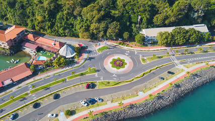 panorama de la rotonda de la calzada de amador de panama 
