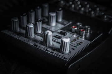 audio mixing board