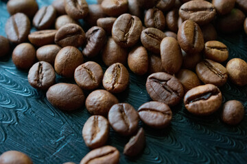 roasted coffee beans on a tray

