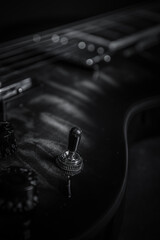 close up of a guitar