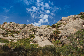 Fototapeta na wymiar Rocks At La Trapa, Sant Elm, Mallorca, Spain