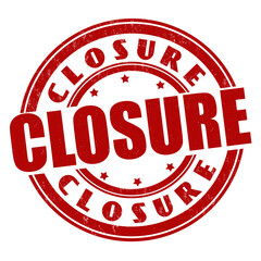 Closure grunge rubber stamp