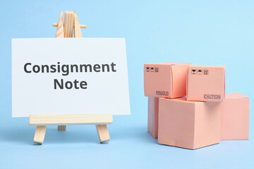 Courier Industry Term Consignment Note. Document for escorting cargo.