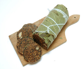 The fig loin, called fig salami, is a typical sweet from the Marche region mainly produced in the...