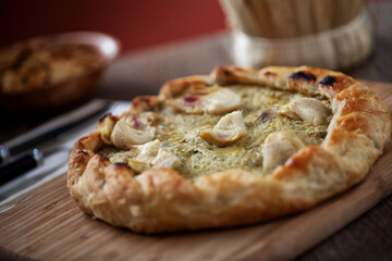 Artichoke Flan Freshly Baked. High quality photo.