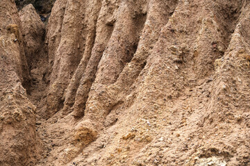 large gullies from clay soil erosion
