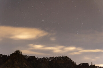 Fototapeta na wymiar The rural sky on a night with stars