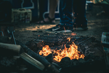 meat on the grill