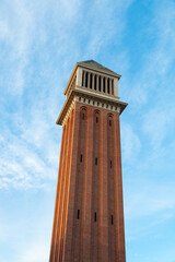 Fototapeta na wymiar Venetian tower of Barcelona