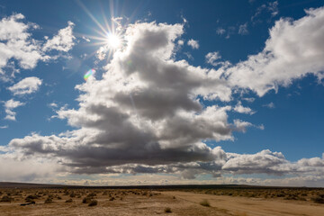 clouds over the desert