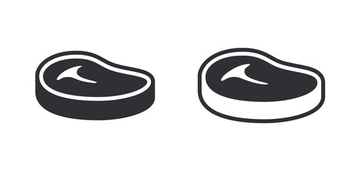 Steak icon. Butcher logo. Meat tenderloin. Logo template. Porter House. Protein food. Healthy food. Steak logotype. Butcher shop. Beefsteak. Steak house. Pork