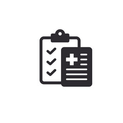 Medical card. Medical insurance. Medical record. Medical diagnosis. Add file. Profile icon. Accept document. Paper icon. Id card. Personal document. Identification card. Survey. Sick leave. Task done.