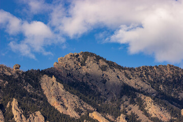 mountains with clouds