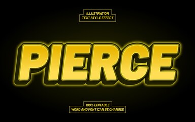 Template Text Effect Style For Different Use Header, Typeface, Title.