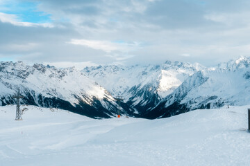Fototapeta na wymiar Switzerland blue Mountains
