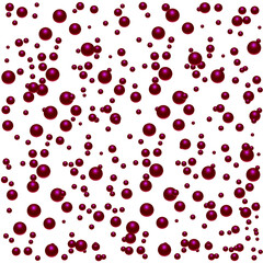 Red beads background. Vector illustration. 