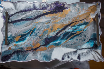 resin abstract original geode artwork and resin techniques
