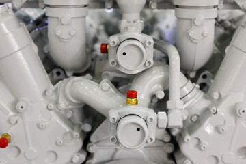 diesel engine for power generation close up