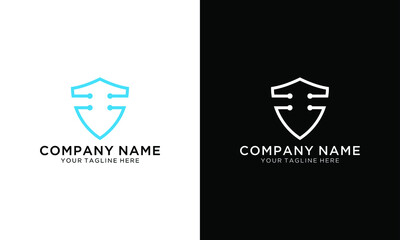 Vector logo design template. Shield sign