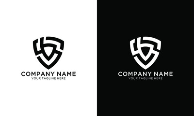 Initial Letter SB Shield logo template