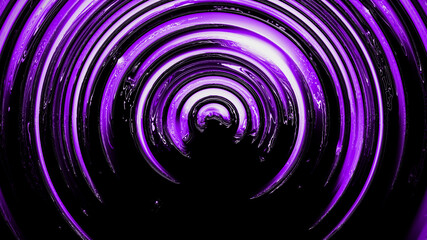 Colorful blurred light circle stripes in motion over on abstract background. Rainbow rays. Led Light. Future tech. Shine dynamic scene. Neon flare. Magic moving fast lines.