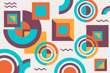 Colorful flat design simple geometric elements. - Vector.