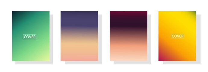Obraz premium set of abstract background with beautiful gradation color, colorful background for poster flyer banner backdrop.vertical banner.cool fluid background vector illustration