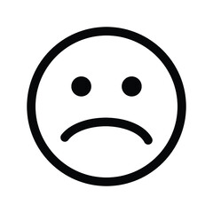 sad face icon,  emoticon smiley vector